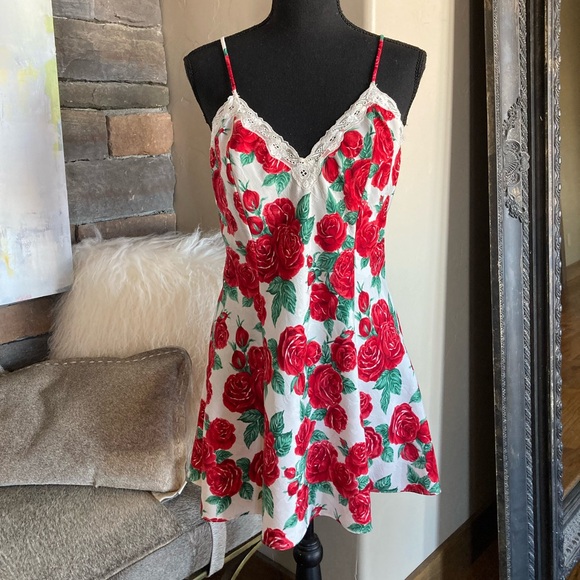 Victoria's Secret Dresses & Skirts - Vintage Victoria’s Secret Floral Corset Back Slip Dress